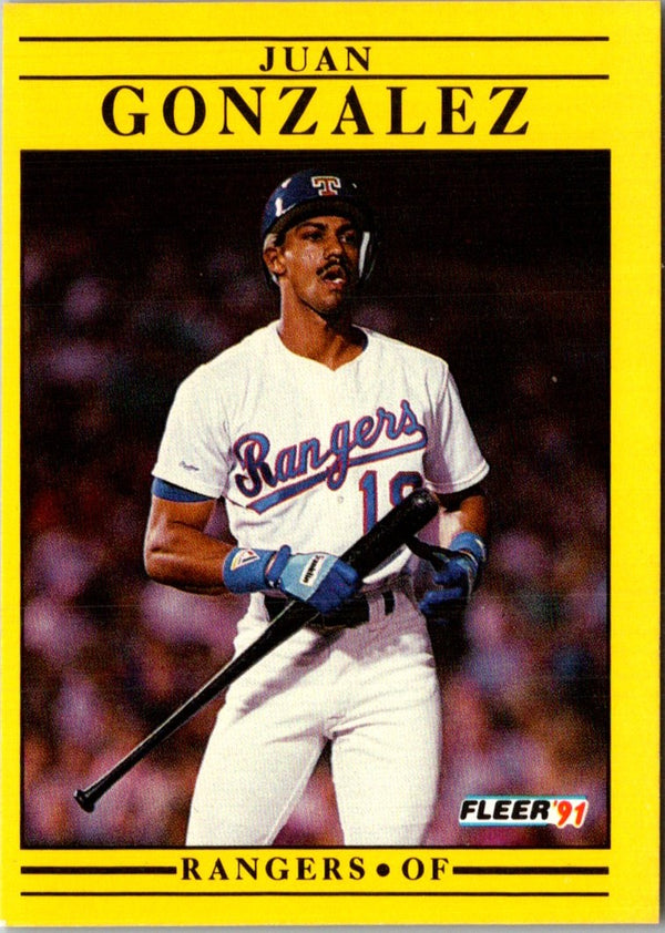 1991 Fleer Juan Gonzalez #286