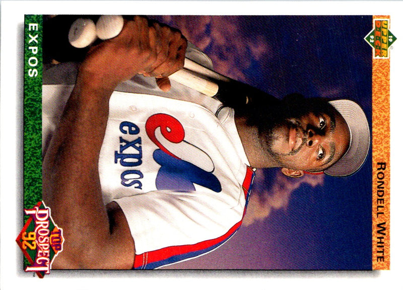 1991 Upper Deck Final Edition Rondell White #10F Rookie