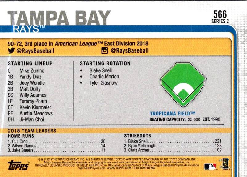 2019 Topps Tropicana Field