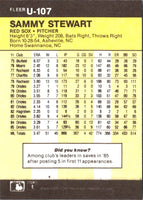 1986 Fleer Update Sammy Stewart #U-107