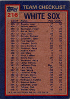 1984 Topps White Sox Batting & Pitching Leaders/Checklist #216