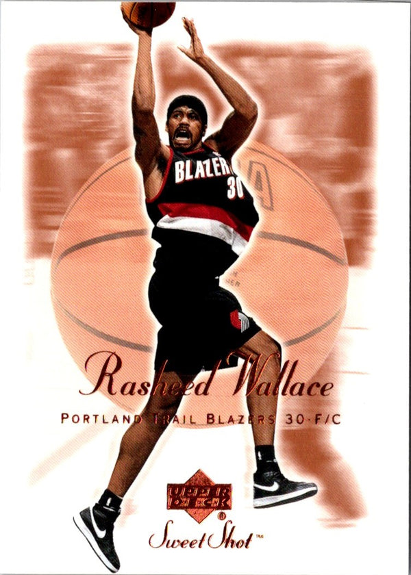 2001 Upper Deck Sweet Shot Rasheed Wallace #70