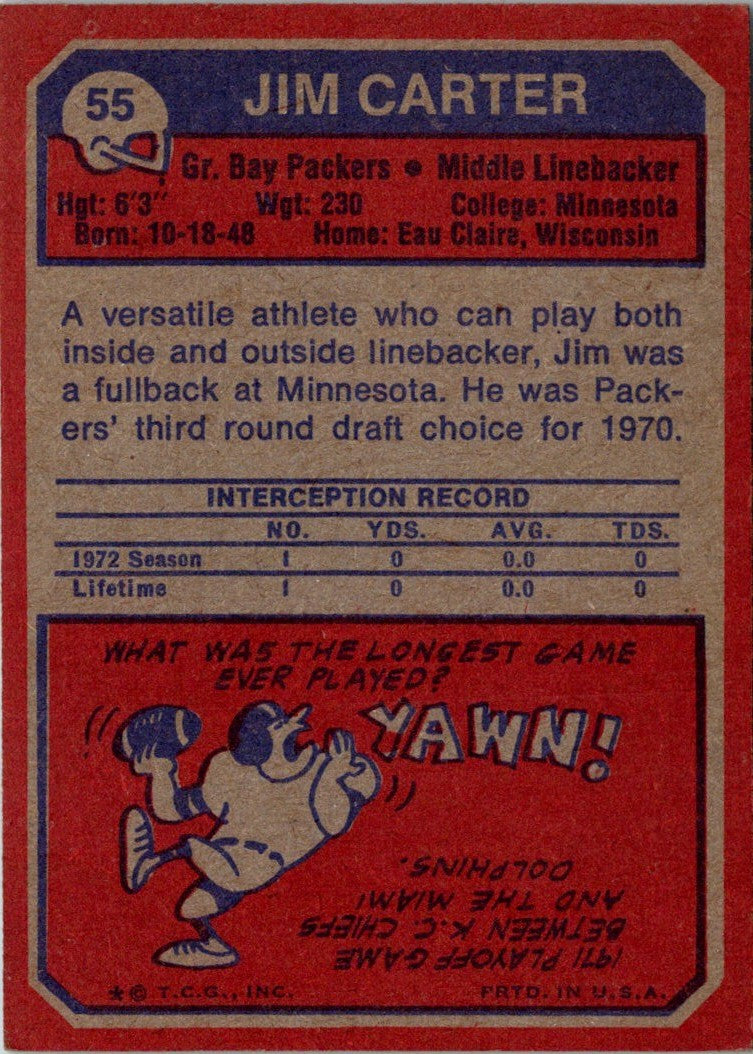 1973 Topps Jim Carter