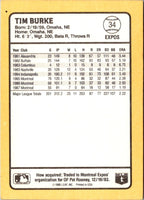 1988 Donruss Baseball's Best Tim Burke #34