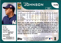 2001 Topps Traded & Rookies Nick Johnson #T178