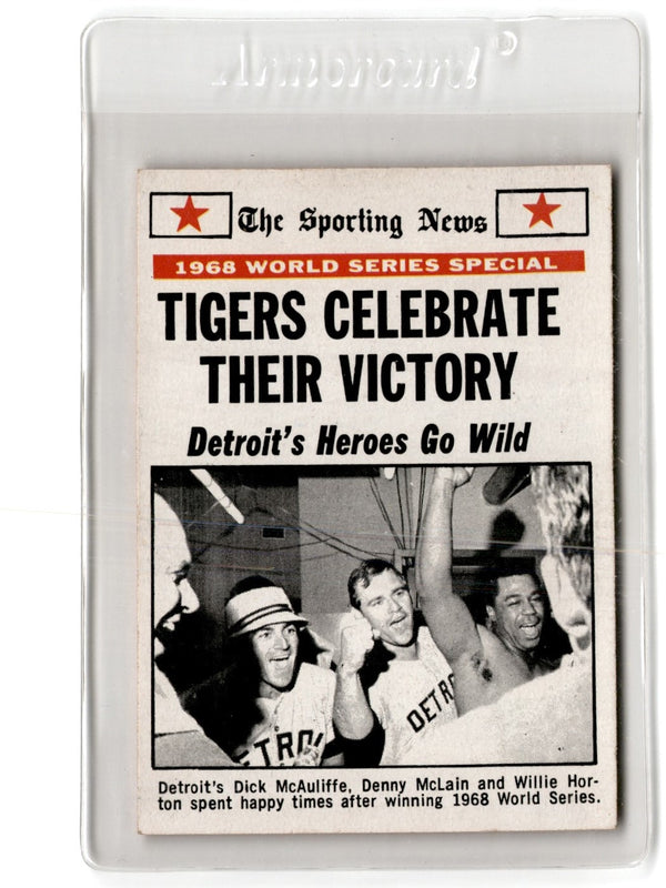 1969 Topps 1968 World Series Summary - Tigers Celebrate Their Victory #169 EX