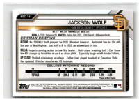 2021 Bowman Draft Chrome Jackson Wolf #BDC-141