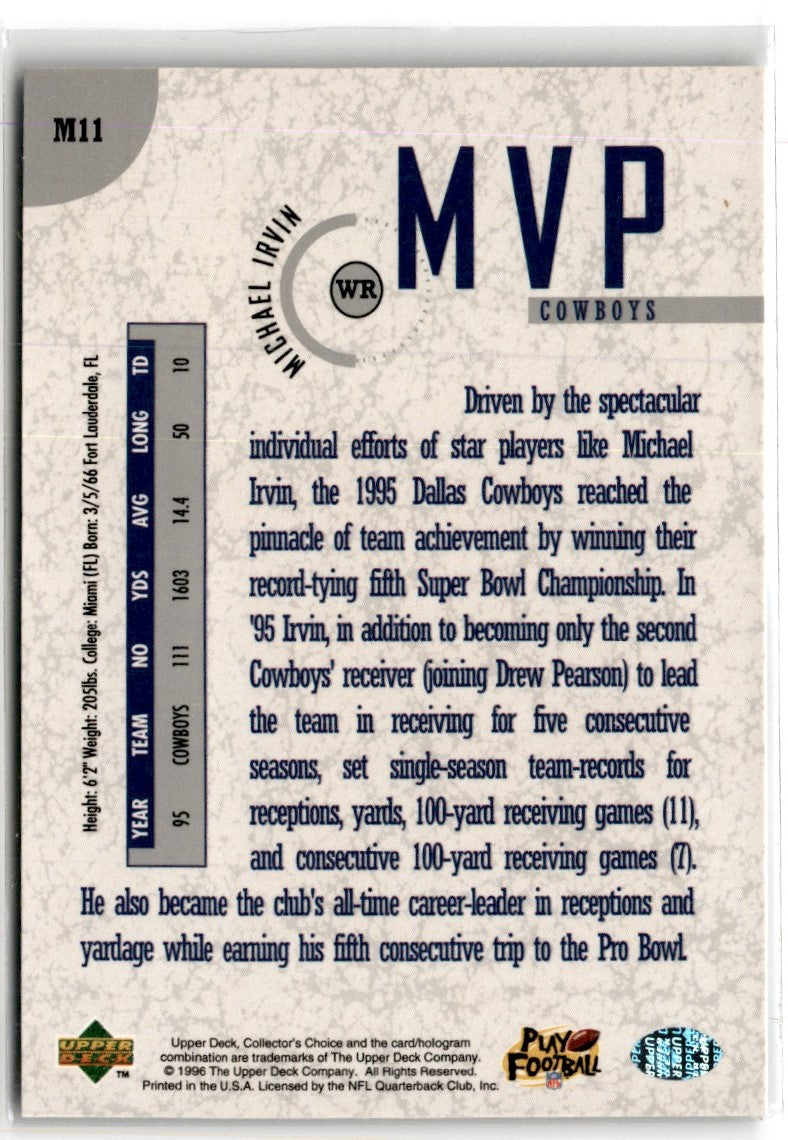 1996 Collector's Choice MVPs Michael Irvin