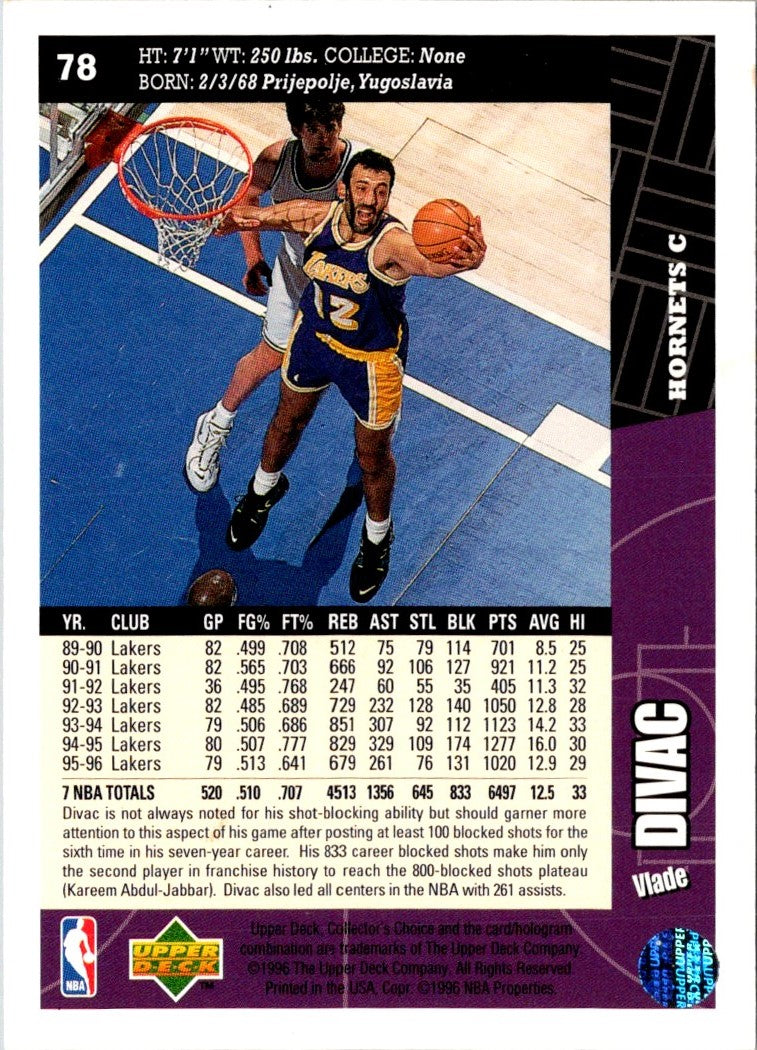 1996 Collector's Choice Vlade Divac