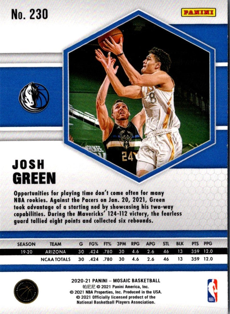 2020 Panini Mosaic Reactive Blue Josh Green