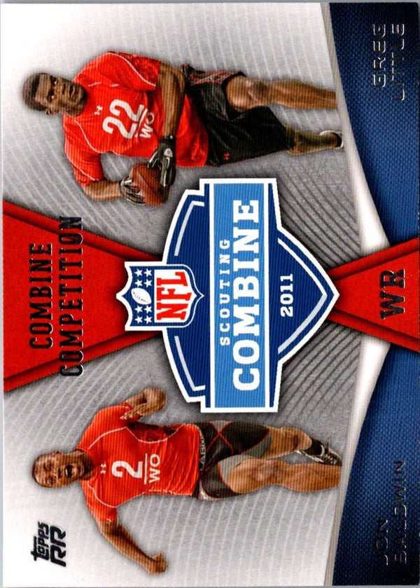 2011 Topps Rising Rookies Combine Competition Jonathan Baldwin/Greg Little #CC-BL