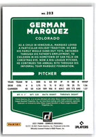 2021 Donruss Holo Blue German Marquez #203