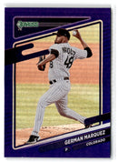 2021 Donruss Holo Blue German Marquez