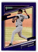 2021 Donruss Holo Blue German Marquez #203
