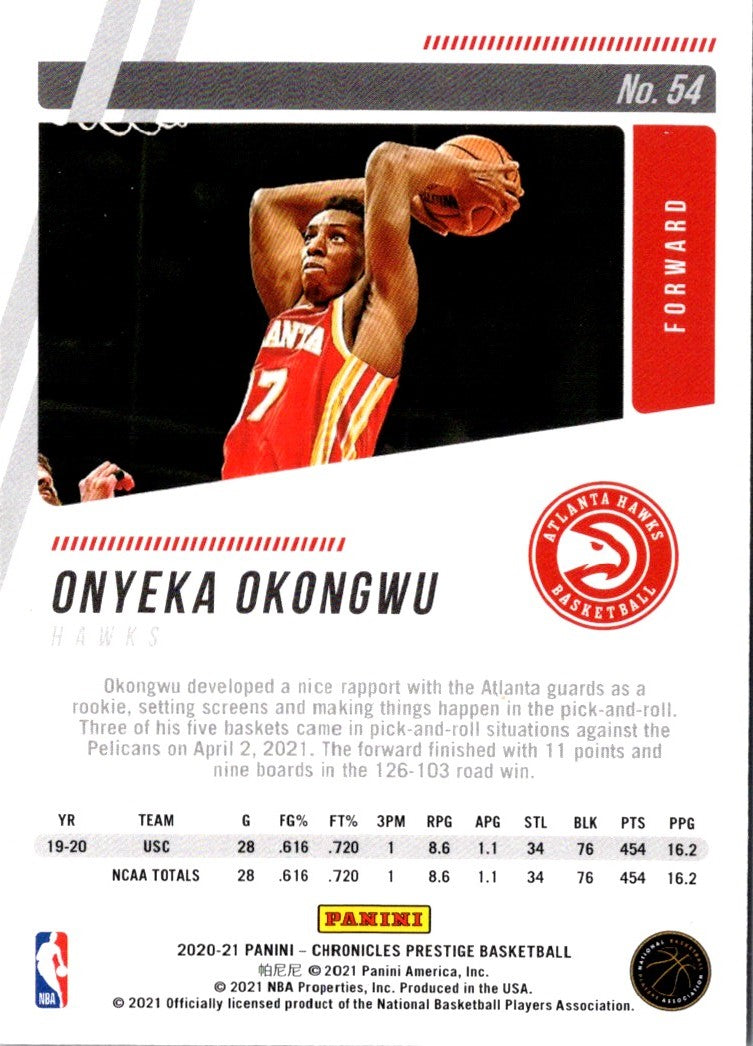 2020 Panini Chronicles Onyeka Okongwu