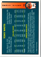 1992 Front Row Draft Picks Tony Watts #70