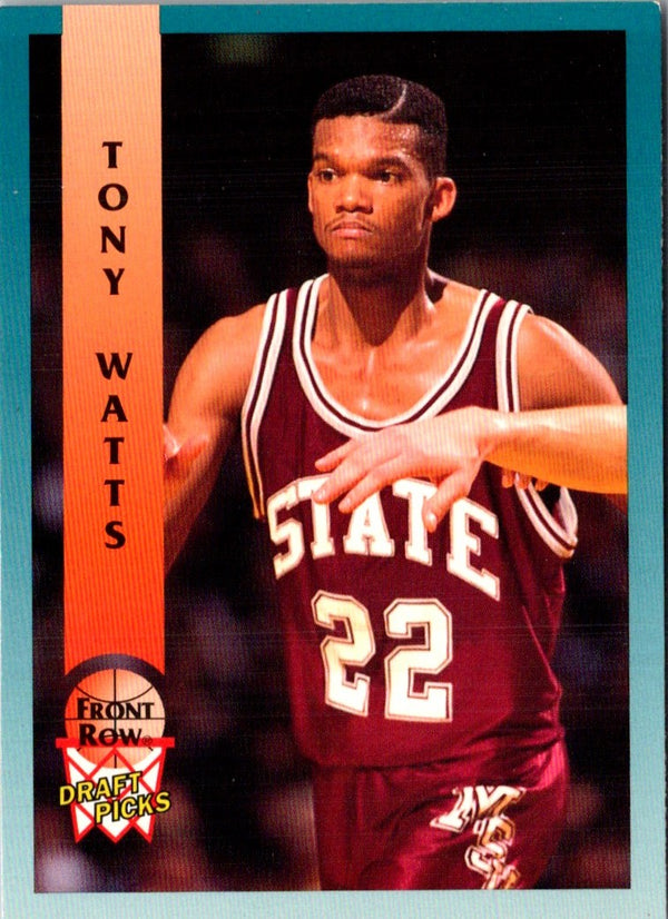 1992 Front Row Draft Picks Tony Watts #70