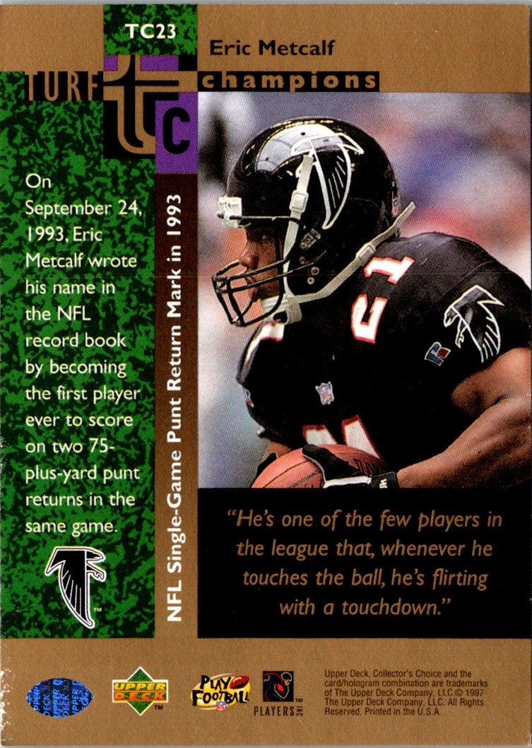 1997 Collector's Choice Turf Champions Eric Metcalf