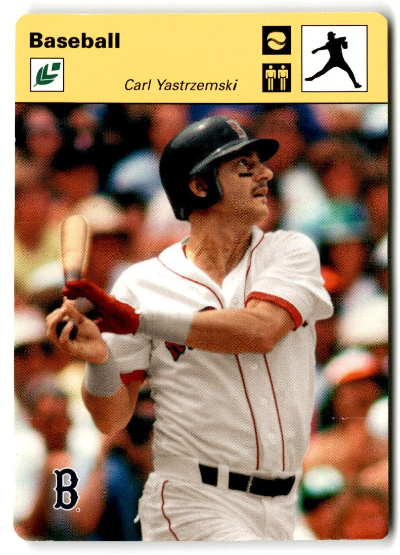 2005 Leaf Sportscasters 35 Teal Running-Glove Carl Yastrzemski