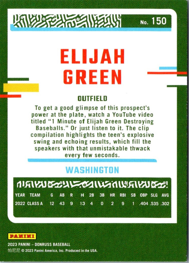 2023 Donruss Elijah Green