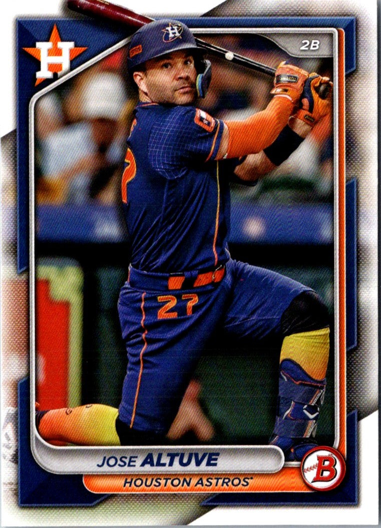 2024 Bowman Green Pattern Jose Altuve