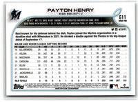 2022 Topps Payton Henry #611 Rookie