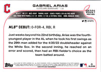 2022 Topps Gabriel Arias #264 Rookie