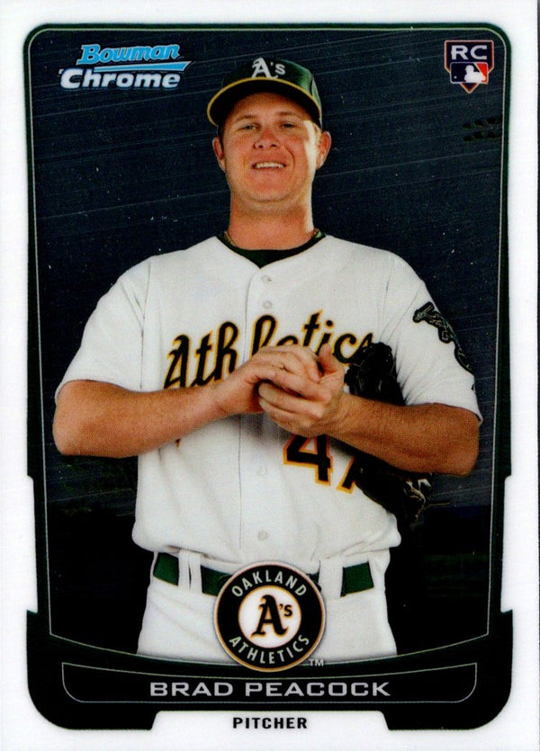 2012 Bowman Chrome Brad Peacock #21 Rookie