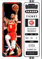 2022 Panini Contenders Game Ticket Red Dejounte Murray #53