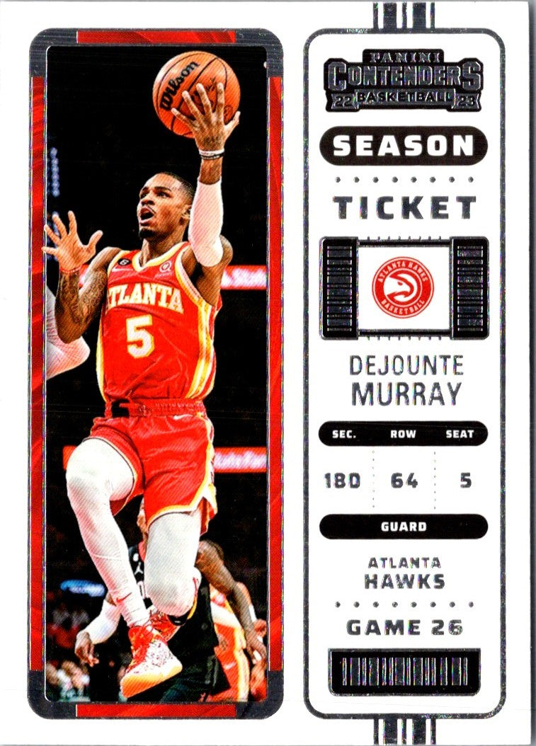 2022 Panini Contenders Game Ticket Red Dejounte Murray