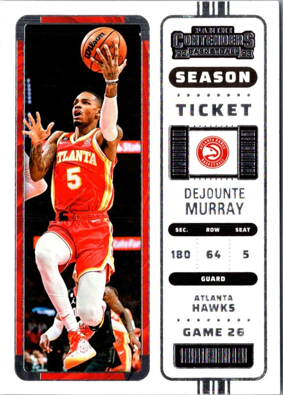 2022 Panini Contenders Game Ticket Red Dejounte Murray #53