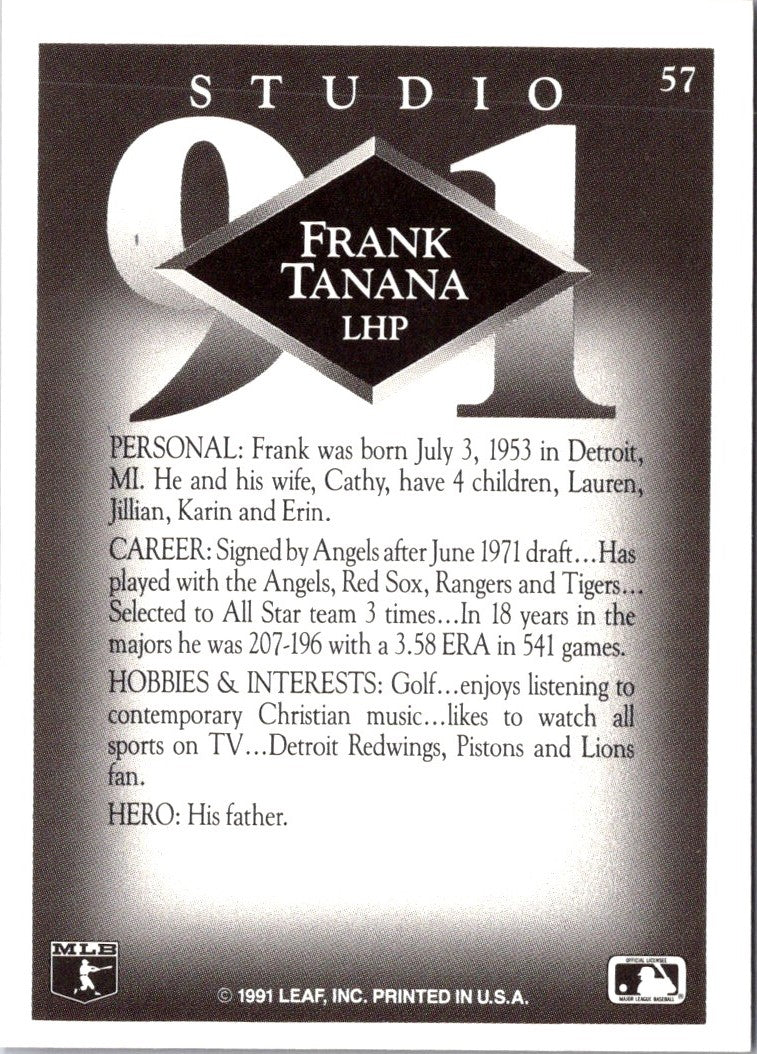 1991 Studio Frank Tanana