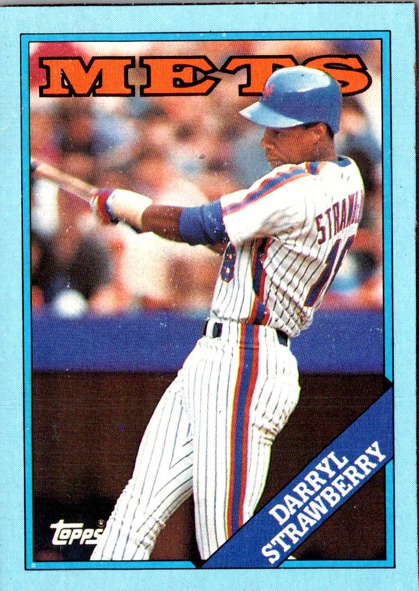 1988 Topps Wax Box Cards Darryl Strawberry #L