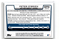 2012 Bowman Draft Picks & Prospects Chrome Peter O'Brien #BDPP40