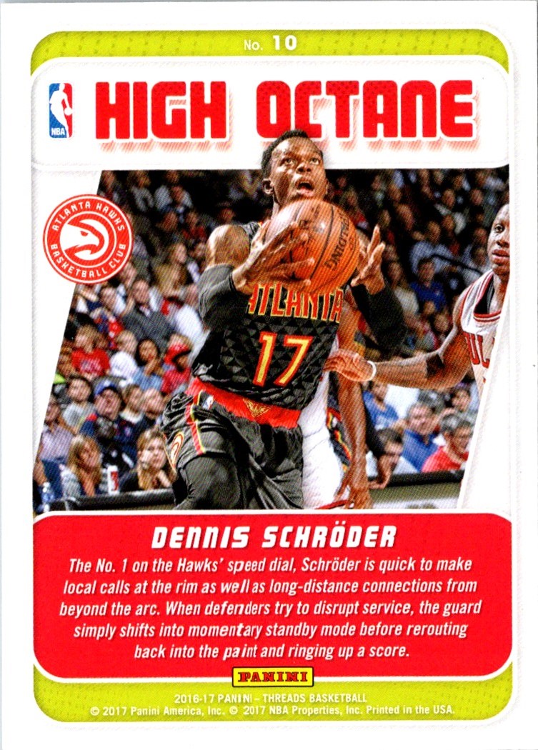 2016 Panini Threads High Octane Dennis Schroder