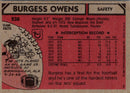 1980 Topps Burgess Owens
