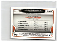2012 Bowman Platinum Prospects Blue Refractors Jonathan Schoop #BPP40 /250