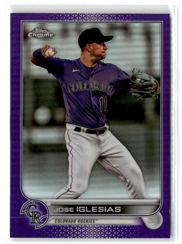 2022 Topps Chrome Update Purple Refractor Jose Iglesias #USC80