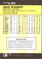 1986 Fleer Update Dave Schmidt #U-103