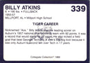 1989 Collegiate Collection Auburn Coke 580 Billy Atkins