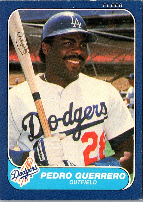 1986 Fleer Pedro Guerrero #130