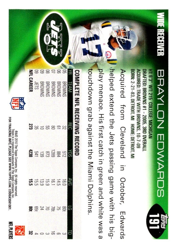 2010 Topps Braylon Edwards