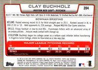 2012 Bowman Chrome Clay Buchholz #204