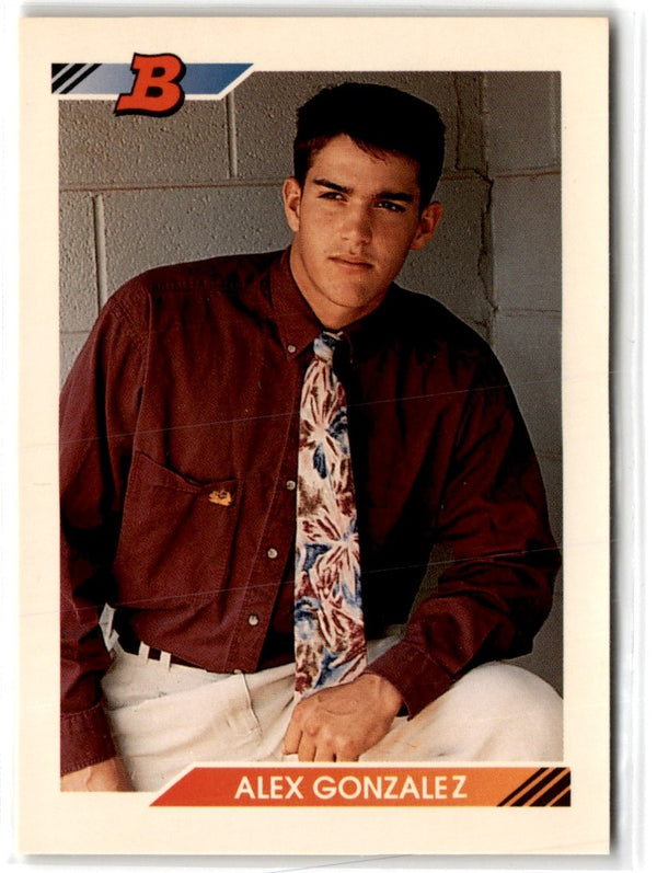 1992 Bowman Alex Gonzalez #596 Rookie