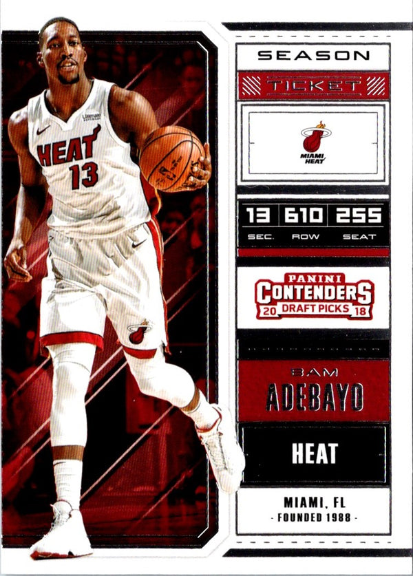 2018 Panini Contenders Draft Picks Bam Adebayo #3