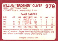 1989 Collegiate Collection Alabama Coke 580 William Oliver #279