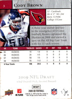 2009 Upper Deck Rookie Exclusives Cody Brown #3