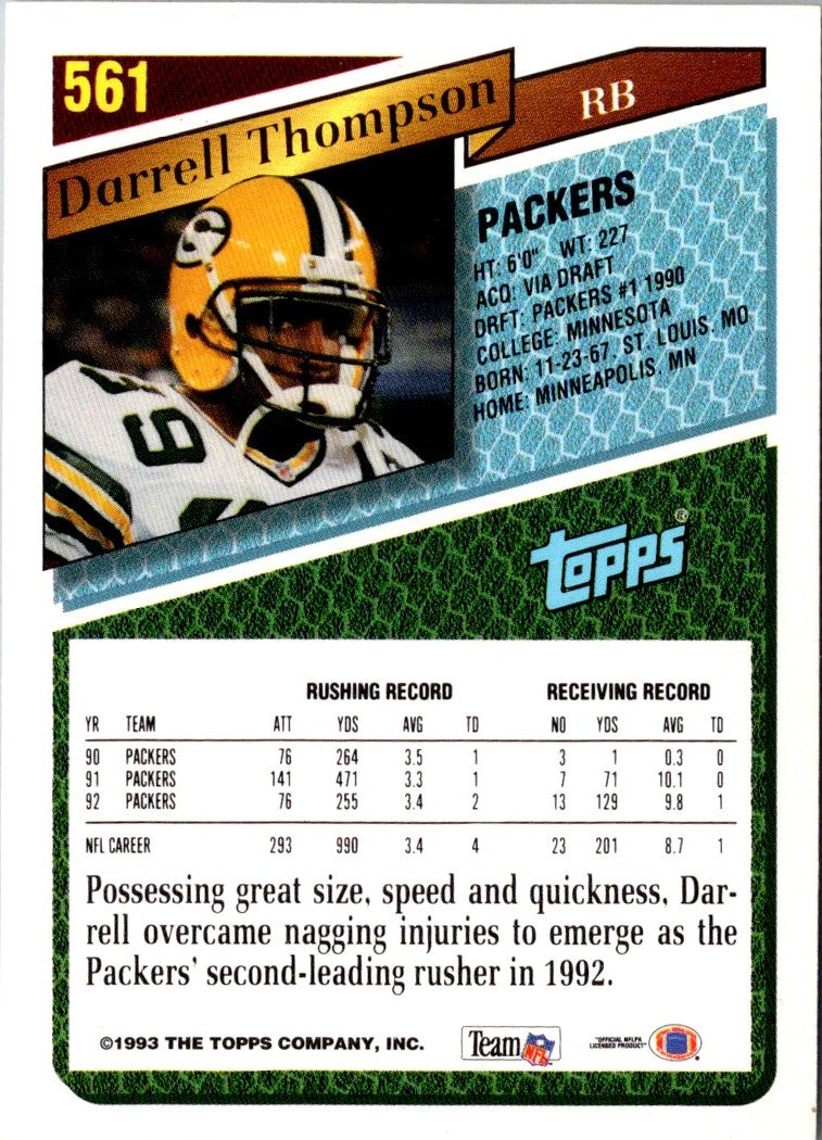 1993 Topps Darrell Thompson