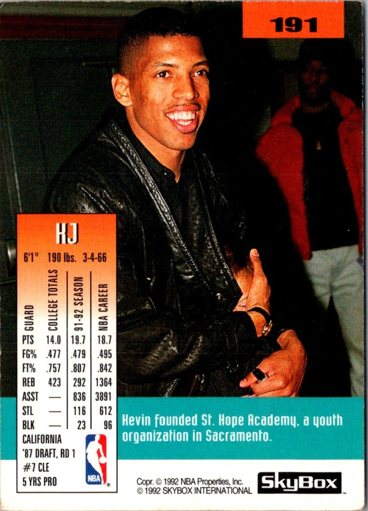 1992 SkyBox Kevin Johnson