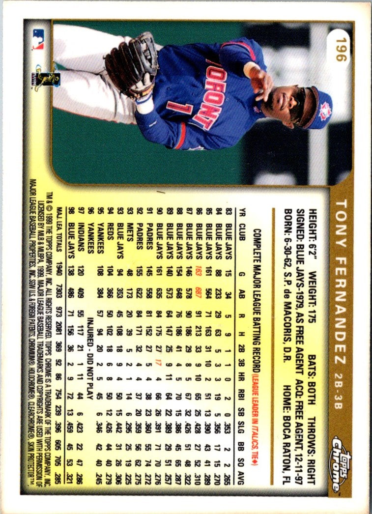 1999 Topps Tony Fernandez